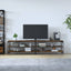 tv-bord 200x30x50 cm konstrueret træ metal røget egetræsfarve