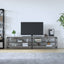 tv-bord 200x30x50 cm konstrueret træ og metal grå sonoma-eg