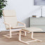 fodskammel 51x41x40 cm stof cremefarvet