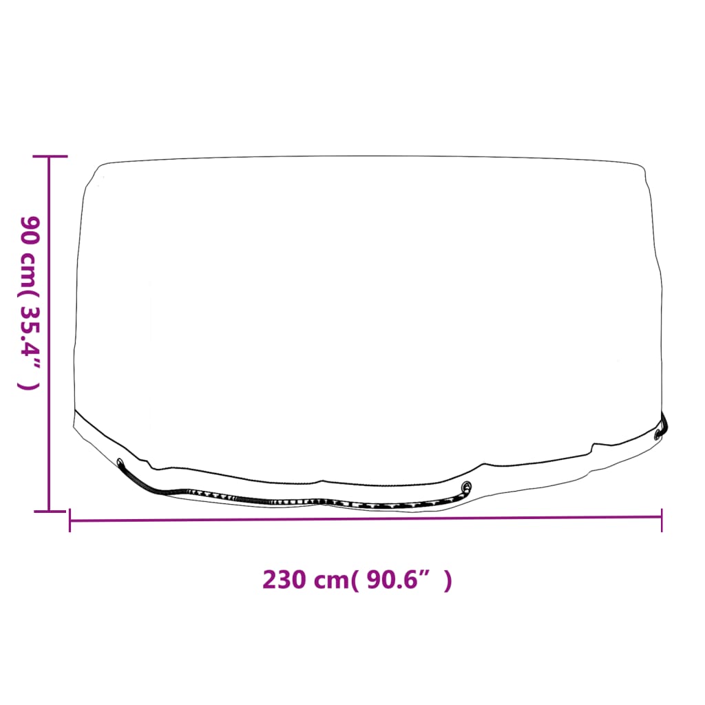 havemøbelovertræk 2 stk. 10 øjer Ø230x90 cm rundt
