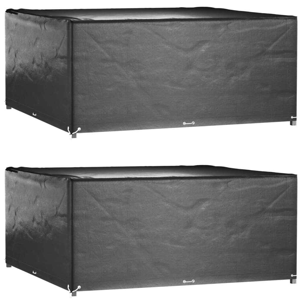 havemøbelovertræk 2 stk. 250x250x90 cm 16 øjer firkantet billede