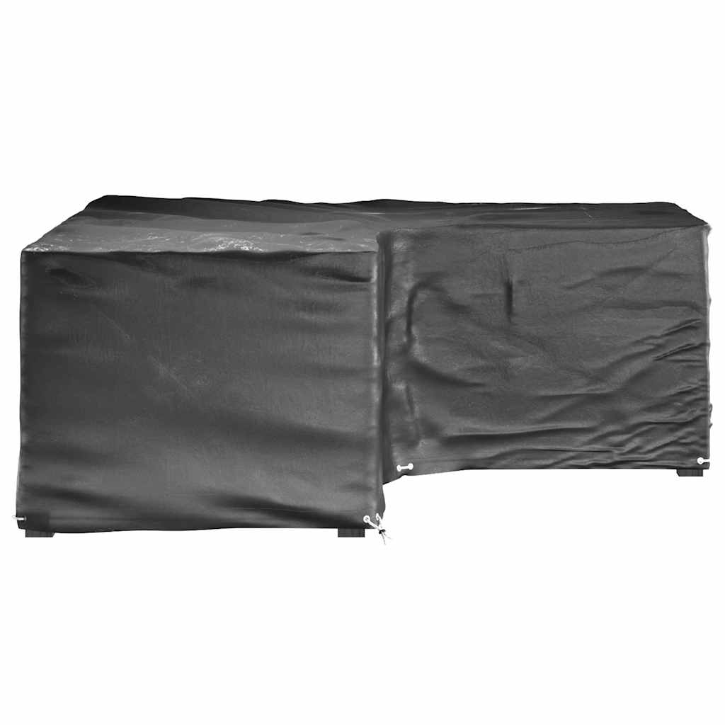 L-formede havemøbelovertræk 2 stk. 215x215x70 cm 16 øjer