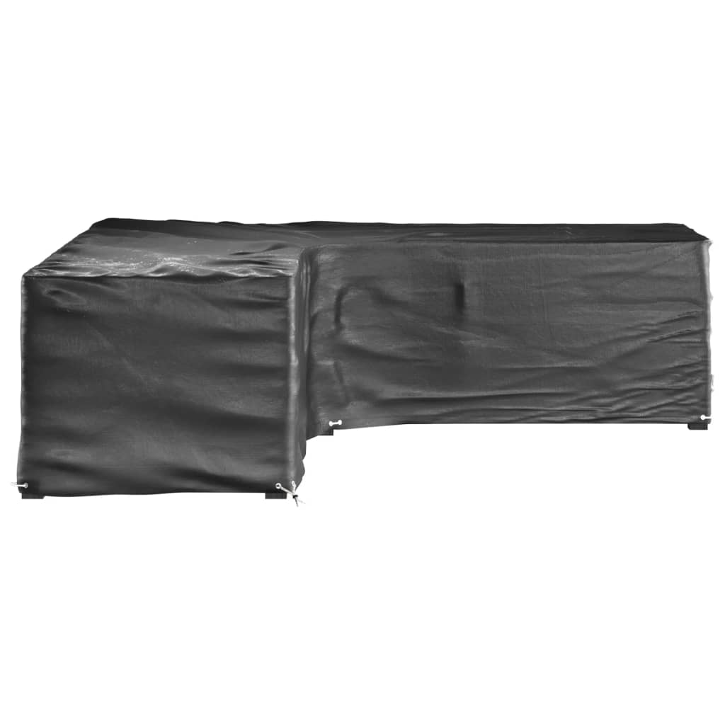 L-formede havemøbelovertræk 2 stk. 250x250x70 cm 16 øjer