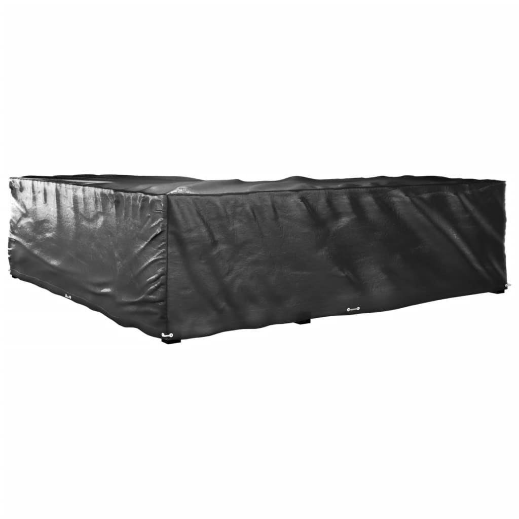 L-formede havemøbelovertræk 2 stk. 250x250x70 cm 16 øjer