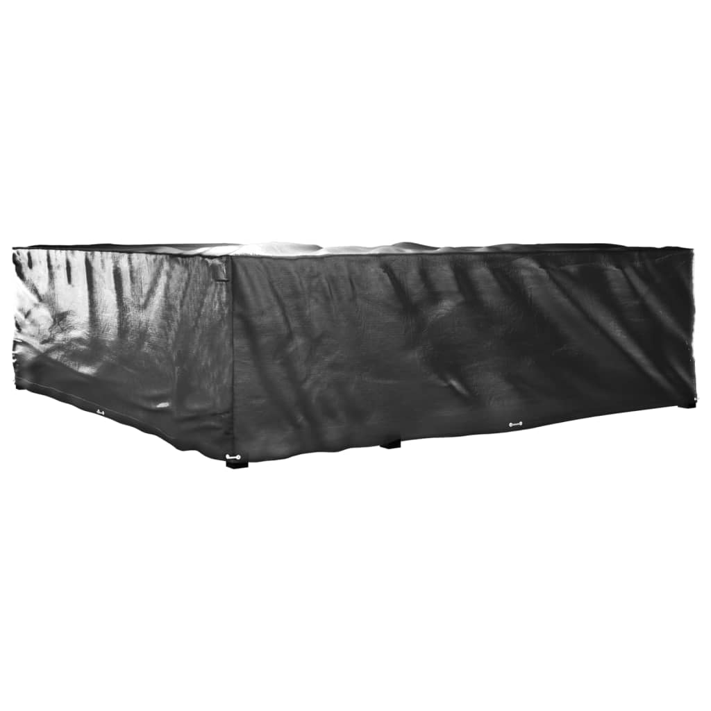 L-formede havemøbelovertræk 2 stk. 300x300x90 cm 20 øjer