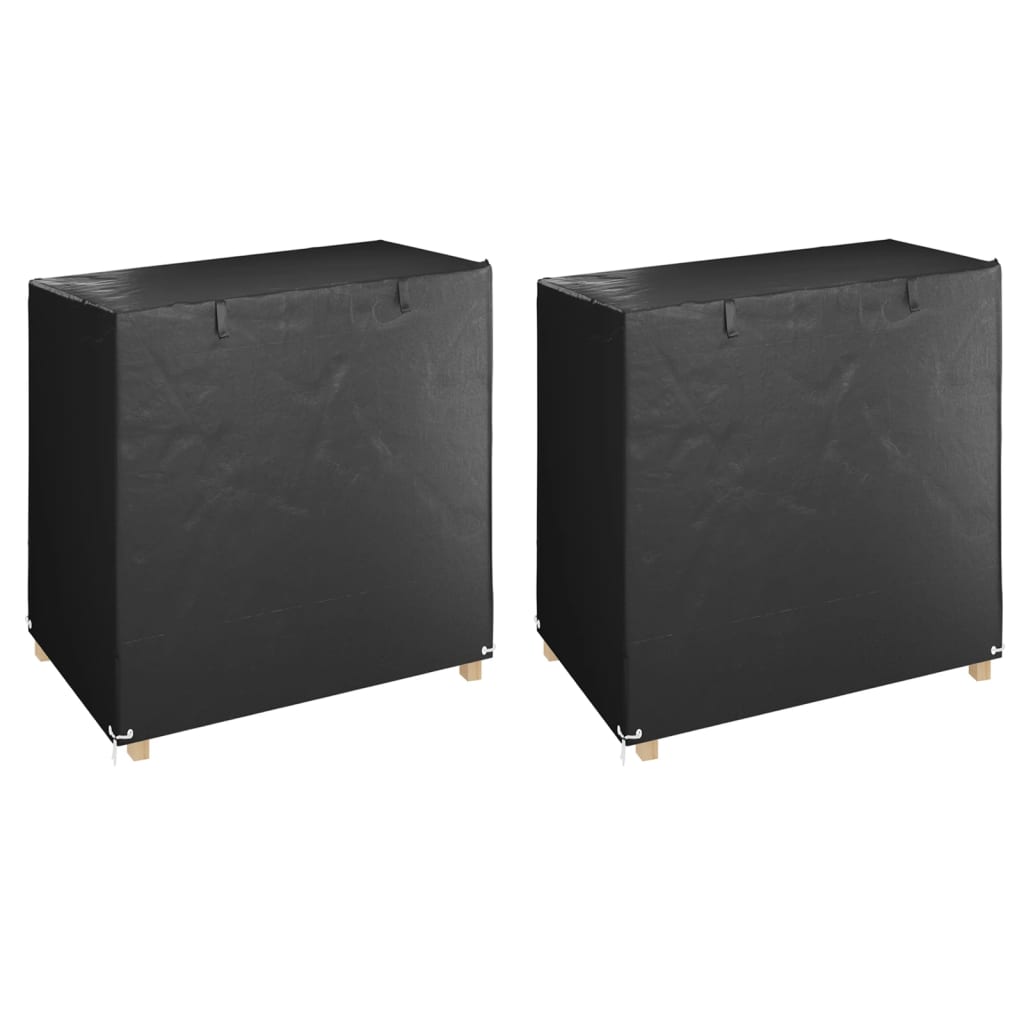 overtræk til gyngebænke 2 stk. 125x90x135/165 cm polyethylen billede