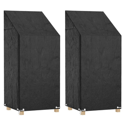 overtræk til havestol 2 stk. 65x65x110/150cm 8 øjer polyethylen