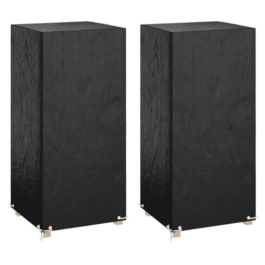 overtræk til havestol 2 stk. 75x70x140 cm 8 øjer polyethylen billede