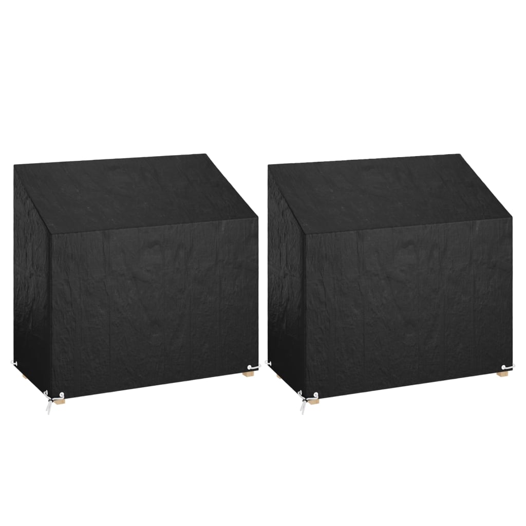overtræk til havebænk 2 stk. 130x70x70/88 cm 8 øjer polyethylen billede