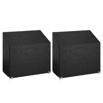 overtræk til havebænk 2 stk. 130x70x70/88 cm 8 øjer polyethylen