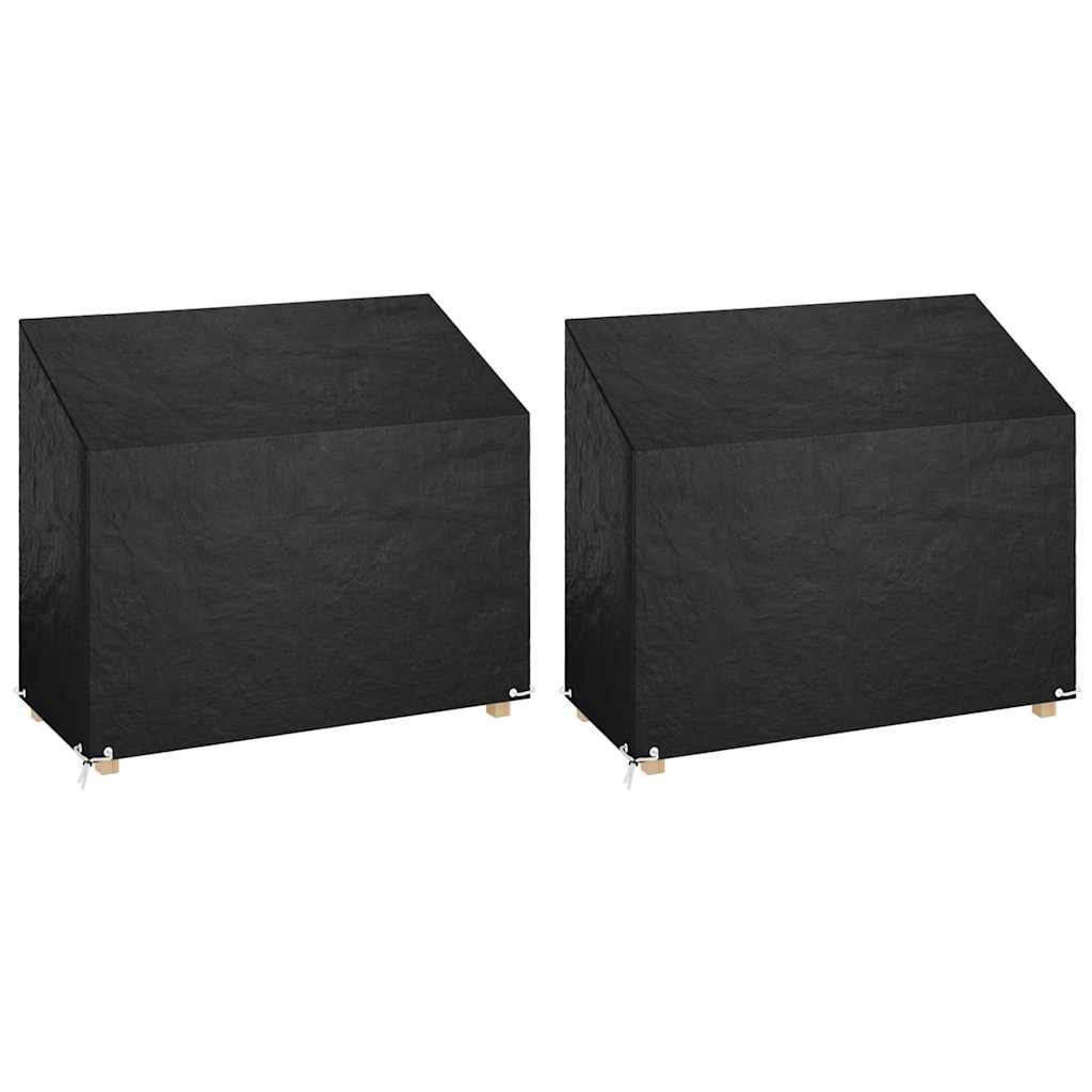 overtræk til havebænk 2 stk. 160x70x70/88 cm 8 øjer polyethylen billede