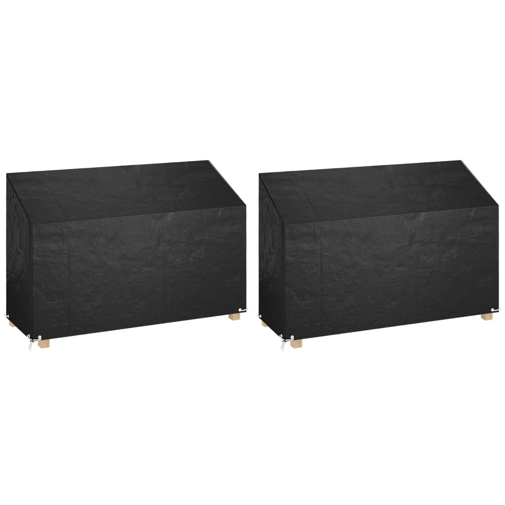 overtræk til havebænk 2 stk. 190x70x70/88 cm 8 øjer polyethylen billede