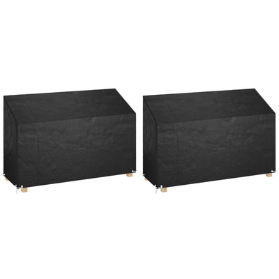 overtræk til havebænk 2 stk. 190x70x70/88 cm 8 øjer polyethylen