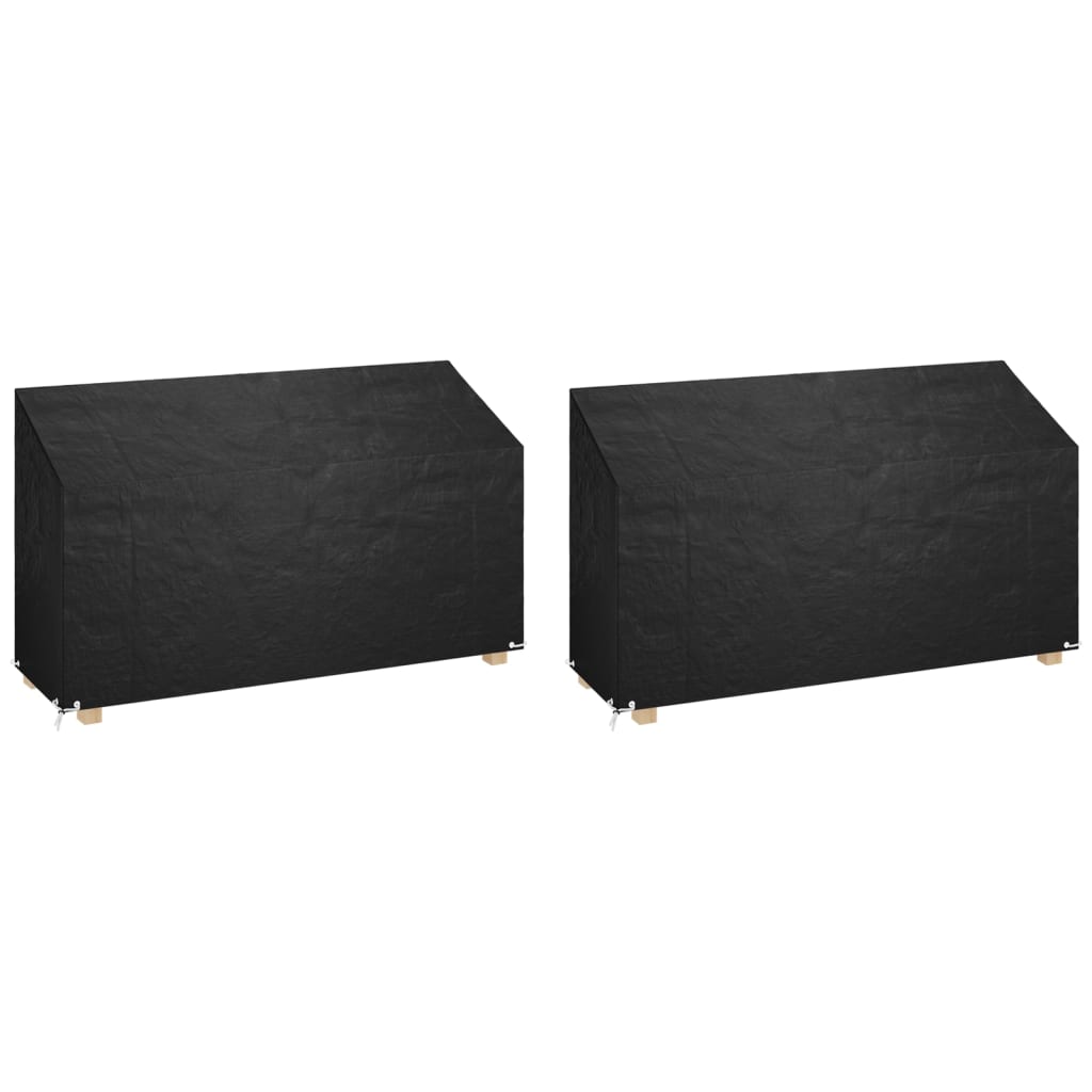 overtræk til havebænke 2 stk. 210x70x70/88 cm polyethylen billede