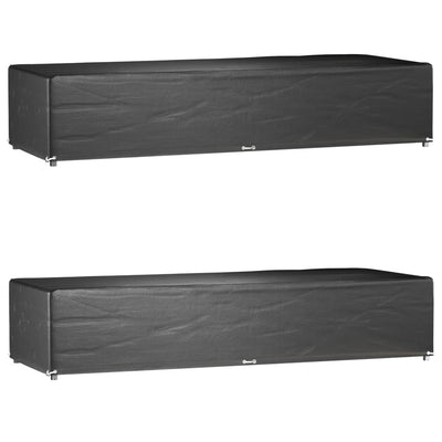 overtræk til liggestole 2 stk. 205x75x40 cm 12 øjer polyethylen