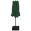 parasol m. dobbelt parasoldug 449x265 cm grøn