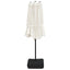 parasol med dobbelt parasoldug og LED-lys 449x265 cm sandhvid