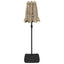 parasol m. dobbelt parasoldug 316x145 cm gråbrun