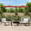 parasol m. dobbelt parasoldug 316x145 cm terrakotta