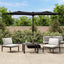 parasol m. dobbelt parasoldug 316x145 cm sort