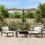 parasol med dobbelt parasoldug og LED-lys 316x145 cm gråbrun