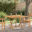 foldbart havebord 110x110x75 cm massivt teaktræ
