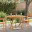 foldbart havebord 110x110x75 cm massivt teaktræ