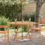 foldbart havebord Ø 110x75 cm massivt teaktræ