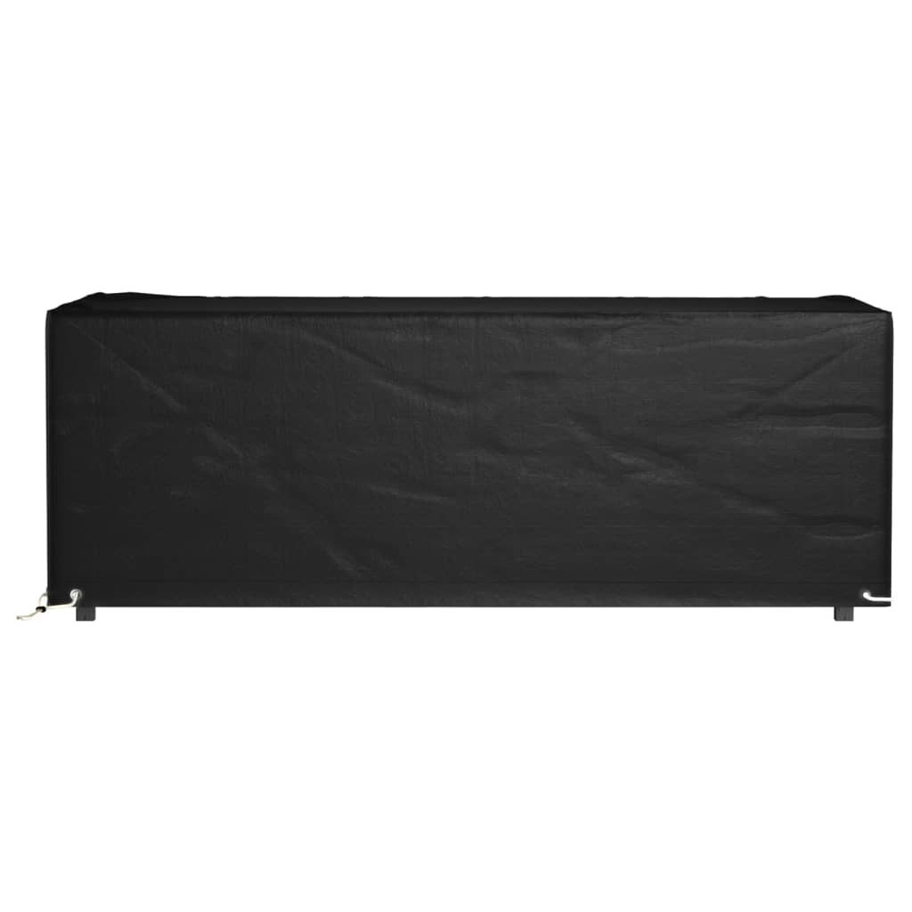havemøbelovertræk 192x82x65 cm 8 øjer rektangulært