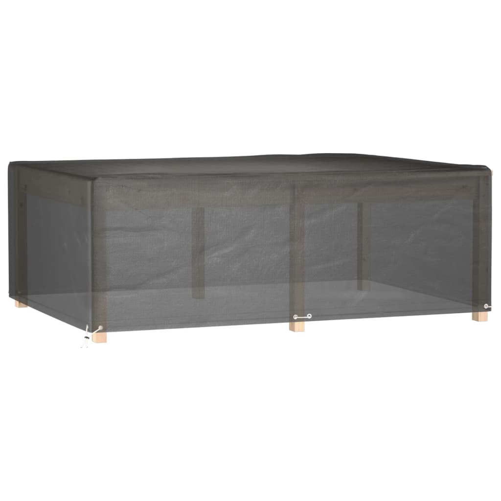 havemøbelovertræk 230x165x80 cm 12 øjer rektangulært