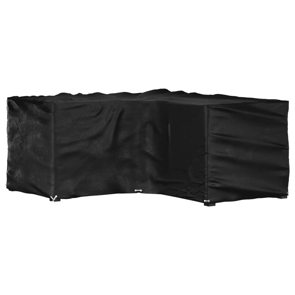 L-formet havemøbelovertræk 215x215x90 cm 16 øjer billede