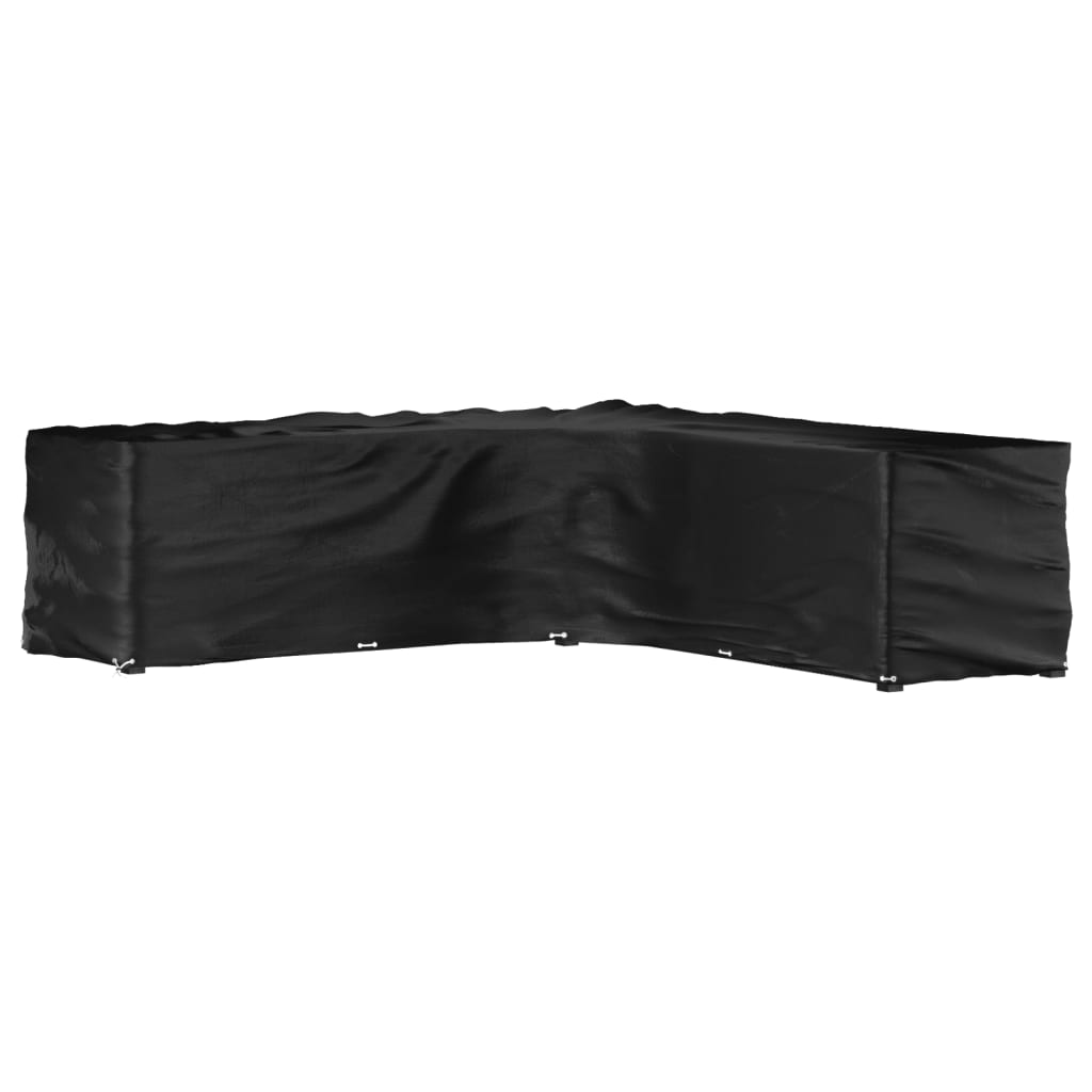 L-formet havemøbelovertræk 300x300x90 cm 20 øjer