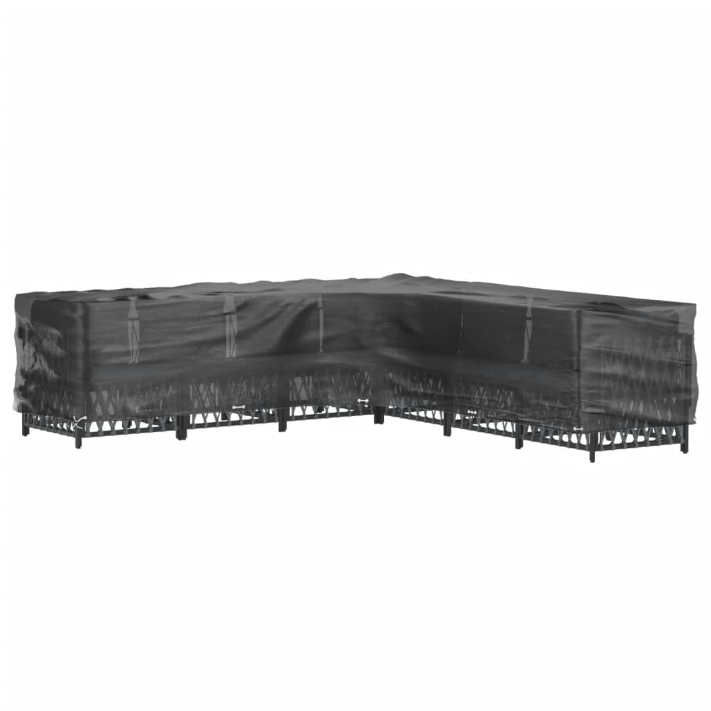 L-formet havemøbelovertræk 300x300x90 cm 20 øjer