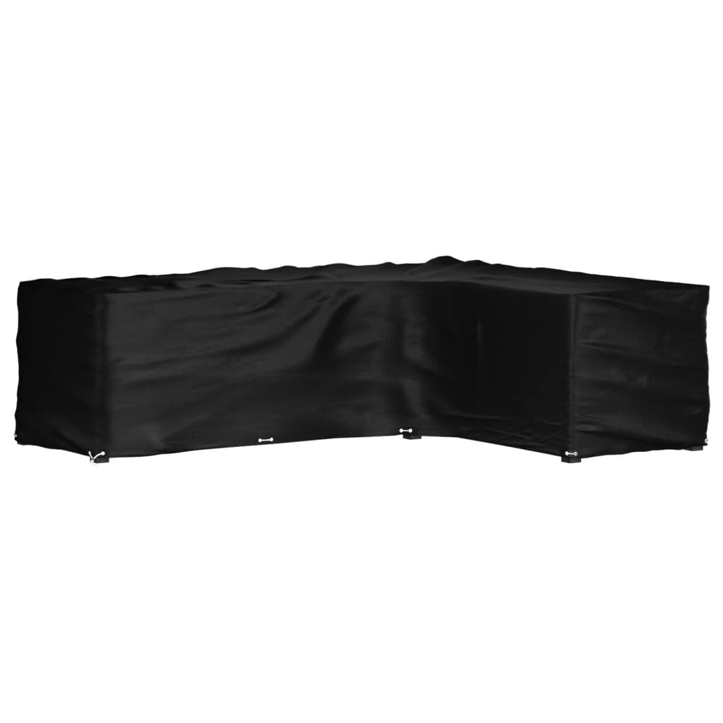 L-formet havemøbelovertræk 260x210x80 cm 16 øjer