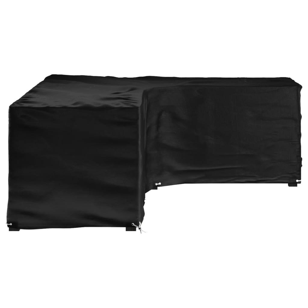 L-formet havemøbelovertræk 260x210x80 cm 16 øjer