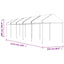 pavillon med tag 11,15x2,28x2,69 m polyethylen hvid