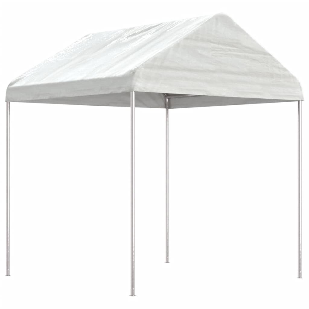 pavillon med tag 20,07x2,28x2,69 m polyethylen hvid