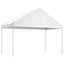 pavillon med tag 13,38x4,08x3,22 m polyethylen hvid