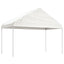 pavillon med tag 15,61x4,08x3,22 m polyethylen hvid
