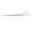 pavillon med tag 17,84x4,08x3,22 m polyethylen hvid