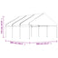 pavillon med tag 6,69x5,88x3,75 m polyethylen hvid