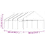 pavillon med tag 8,92x5,88x3,75 m polyethylen hvid
