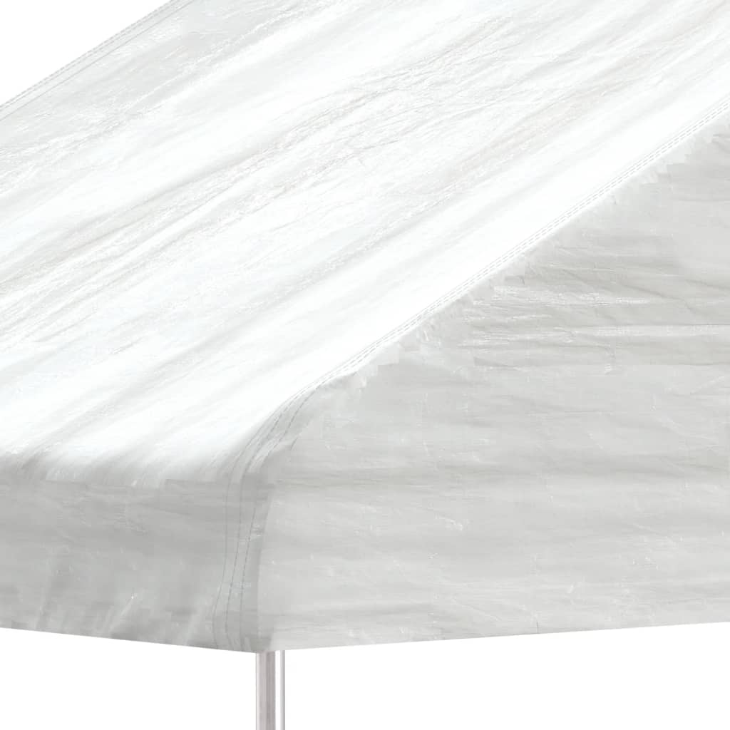 pavillon med tag 11,15x5,88x3,75 m polyethylen hvid