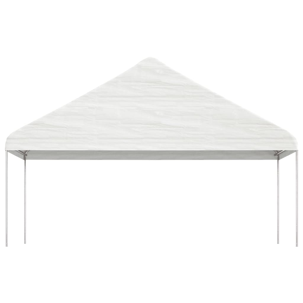 pavillon med tag 13,38x5,88x3,75 m polyethylen hvid