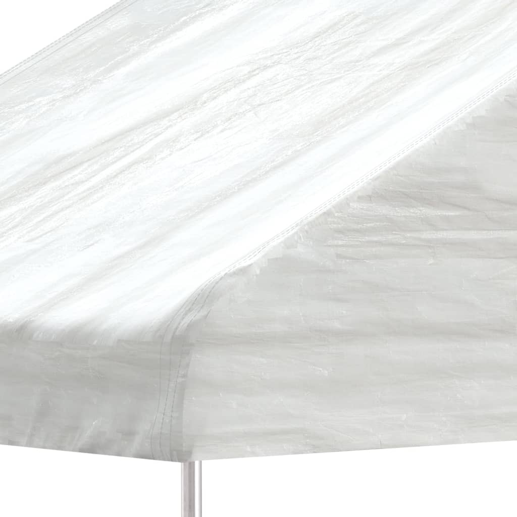 pavillon med tag 15,61x5,88x3,75 m polyethylen hvid