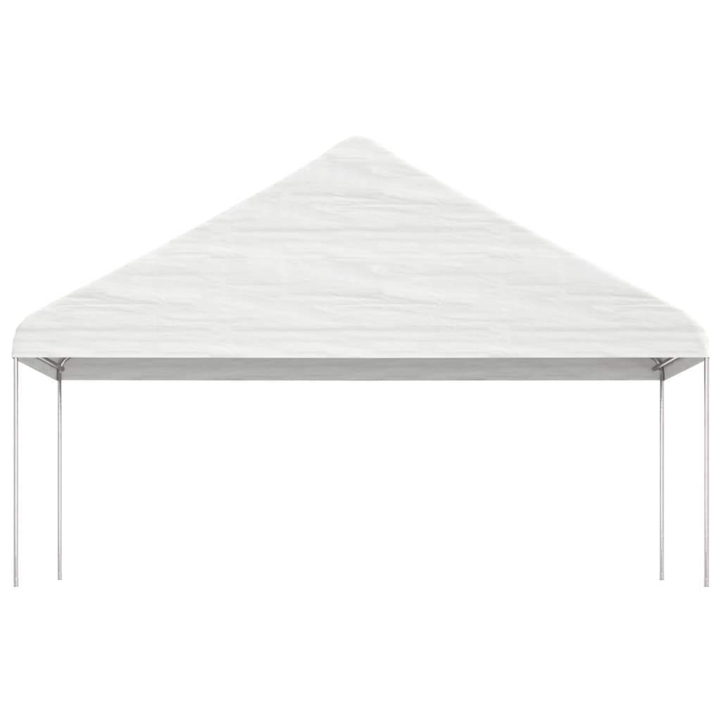 pavillon med tag 17,84x5,88x3,75 m polyethylen hvid