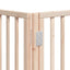 hundelåge med dør 6 paneler 480 cm foldbar poppeltræ