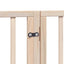 hundelåge med dør 6 paneler 480 cm foldbar poppeltræ