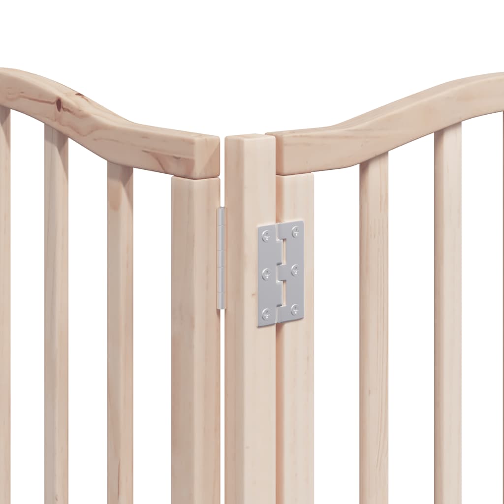 hundelåge med dør 12 paneler 750 cm foldbar poppeltræ
