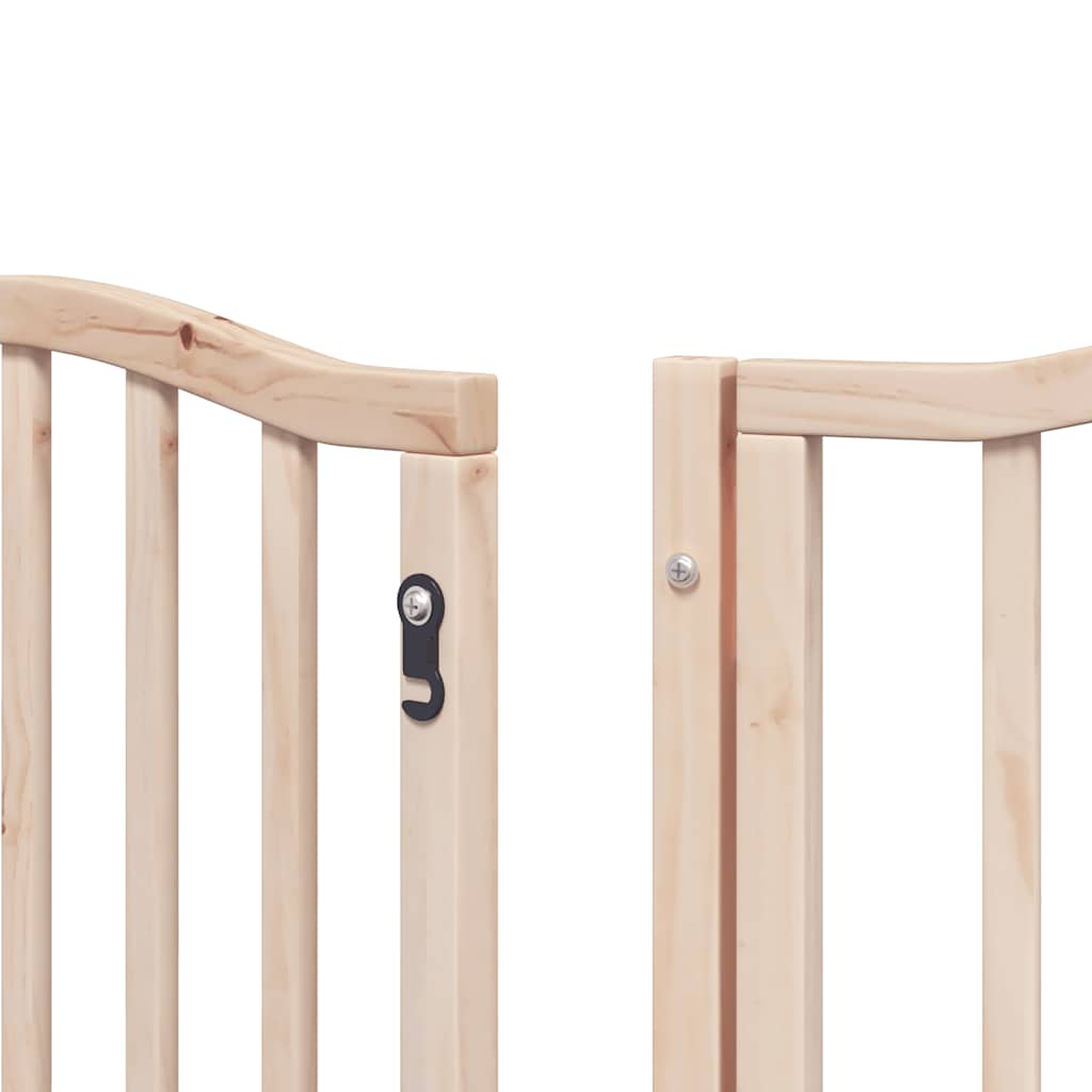 hundelåge med dør 12 paneler 750 cm foldbar poppeltræ